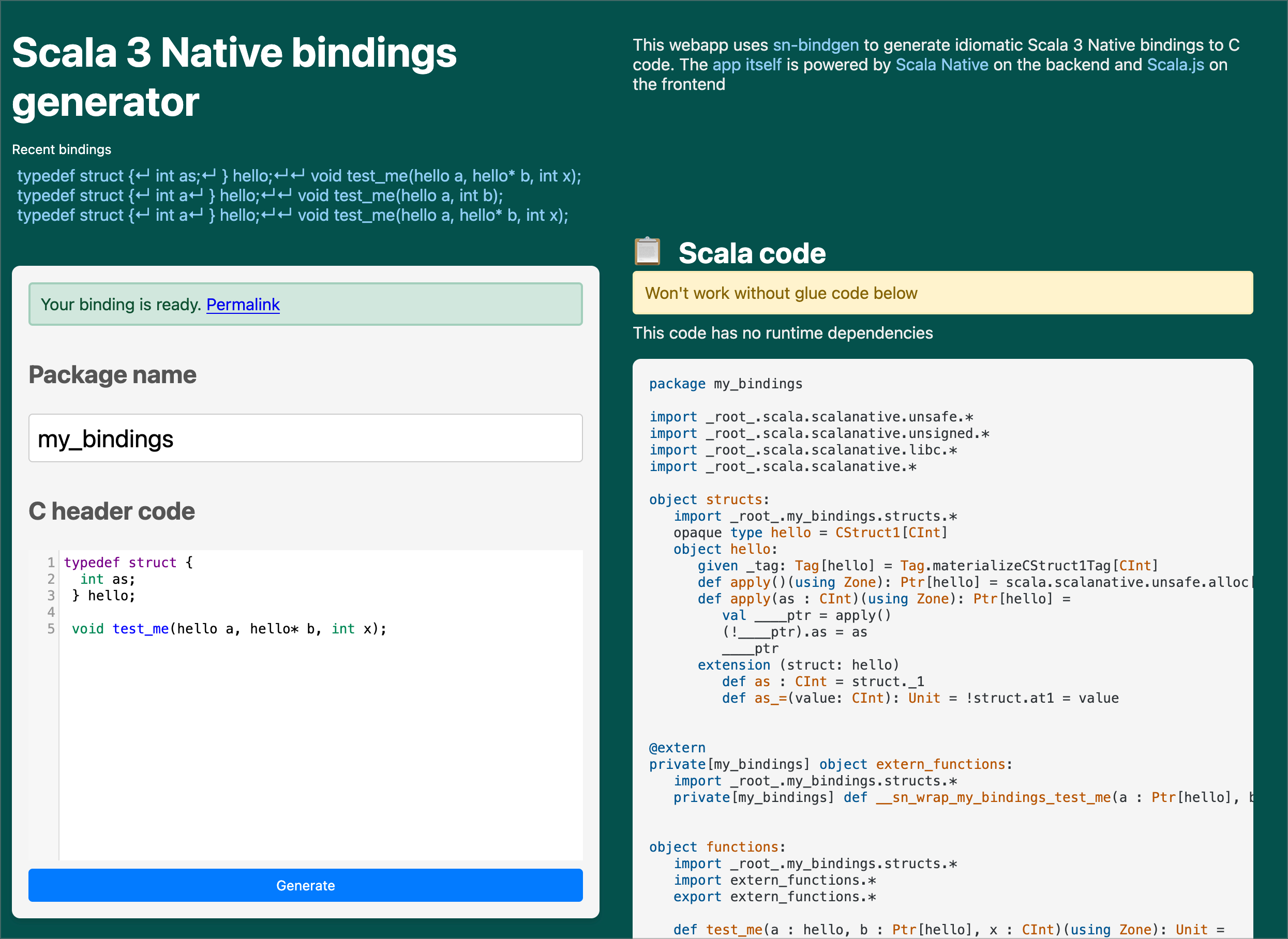 Scala 3 Native binding generator image